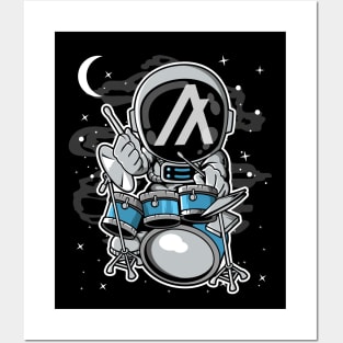 Astronaut Drummer Algorand ALGO Coin To The Moon Crypto Token Cryptocurrency Blockchain Wallet Birthday Gift For Men Women Kids Posters and Art